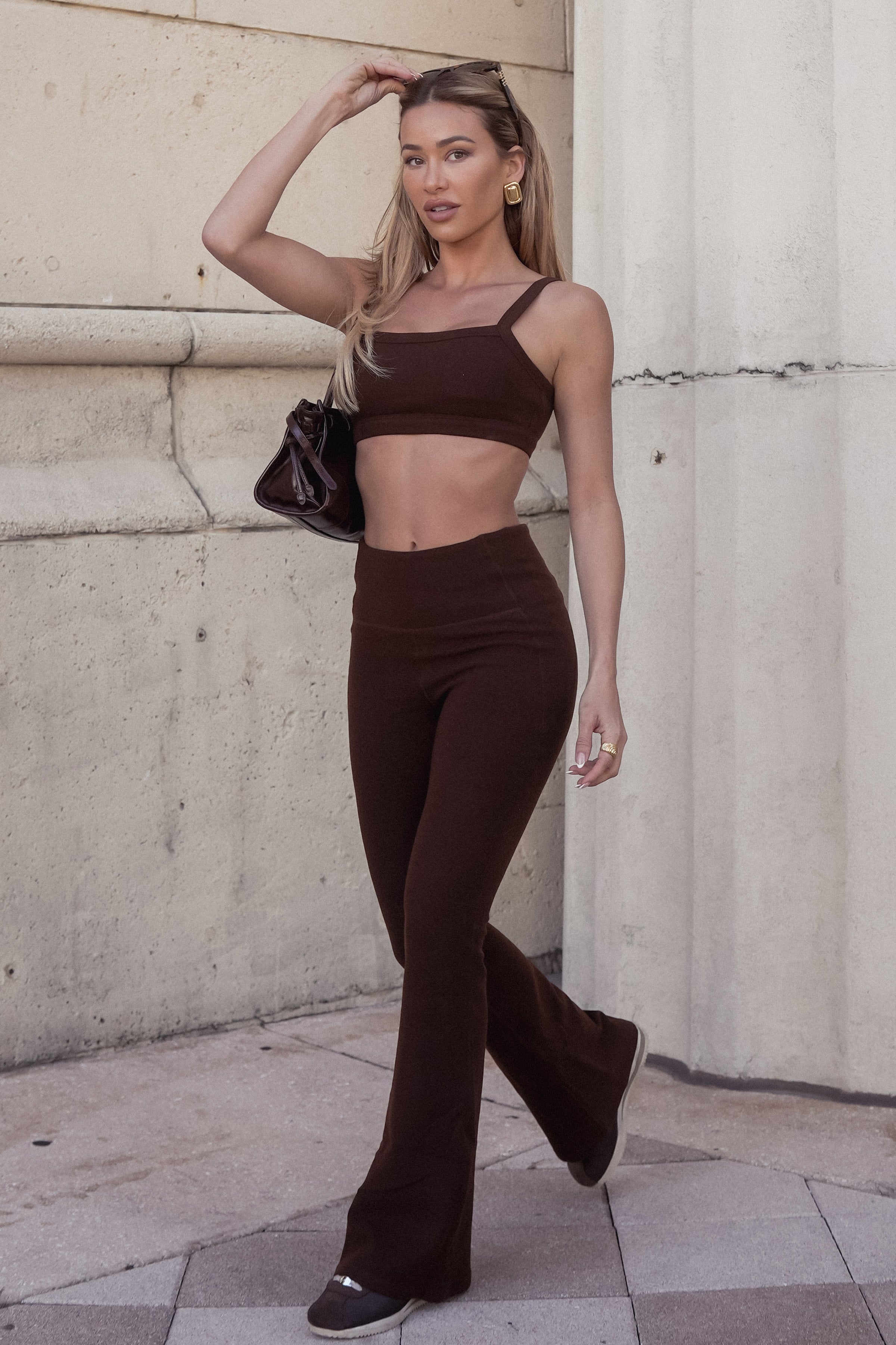 Espresso Butter Wide Leg Trouser - Brown