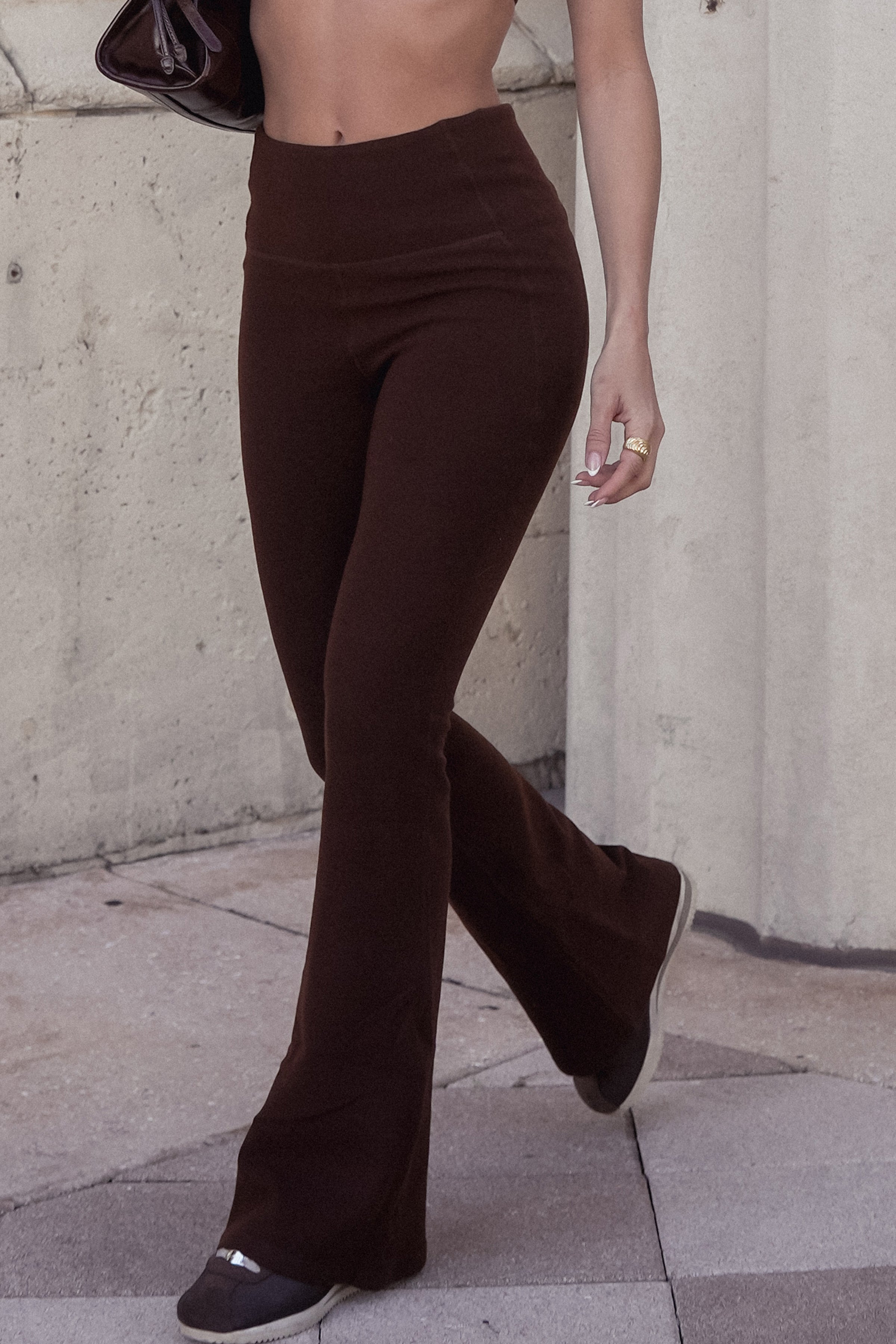 Espresso Butter Wide Leg Trouser - Brown