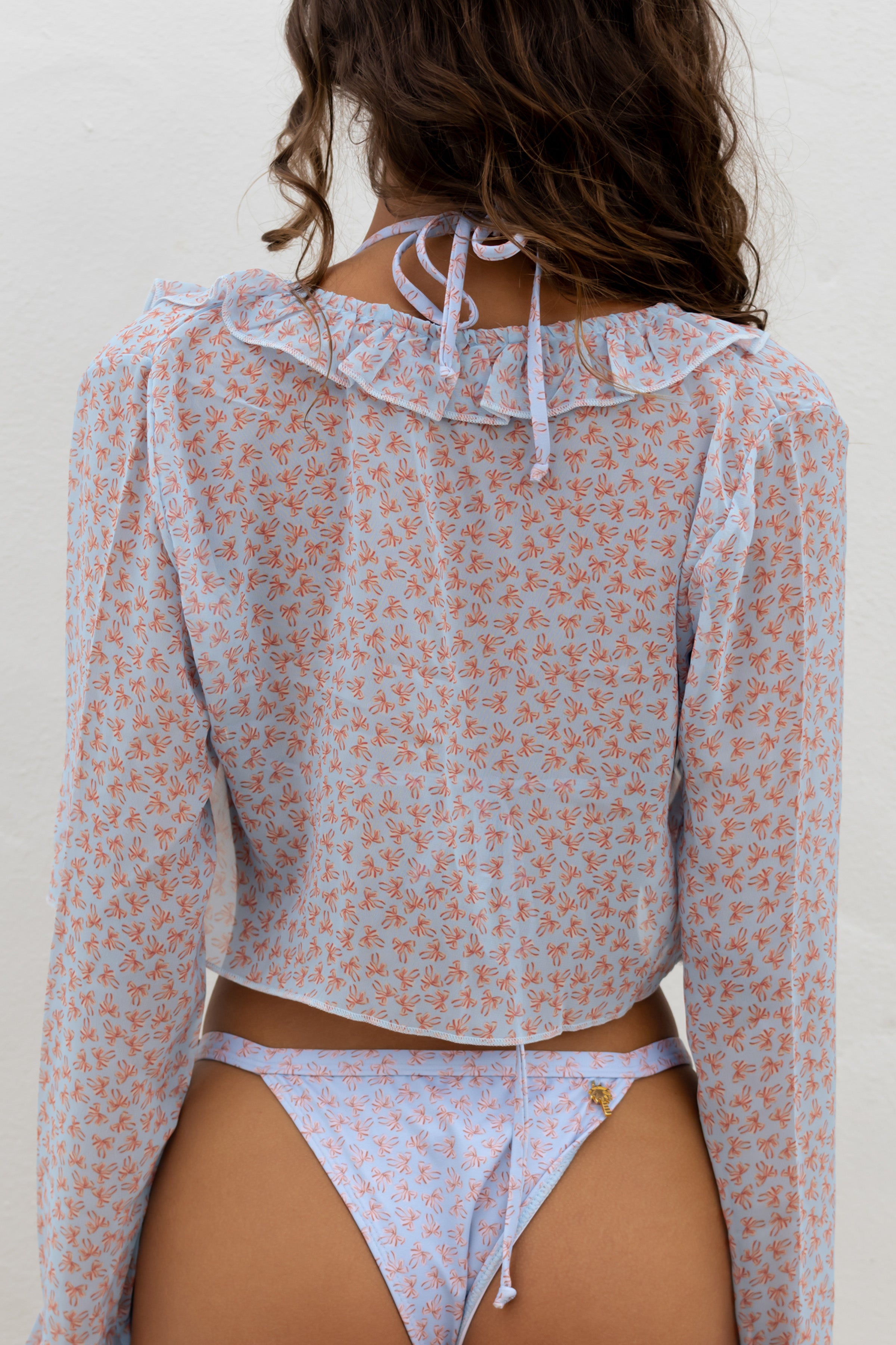 Bow Pastel Frill Shirt