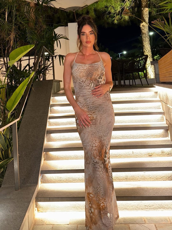 Customer photo: Sahara Mesh Maxi Dress