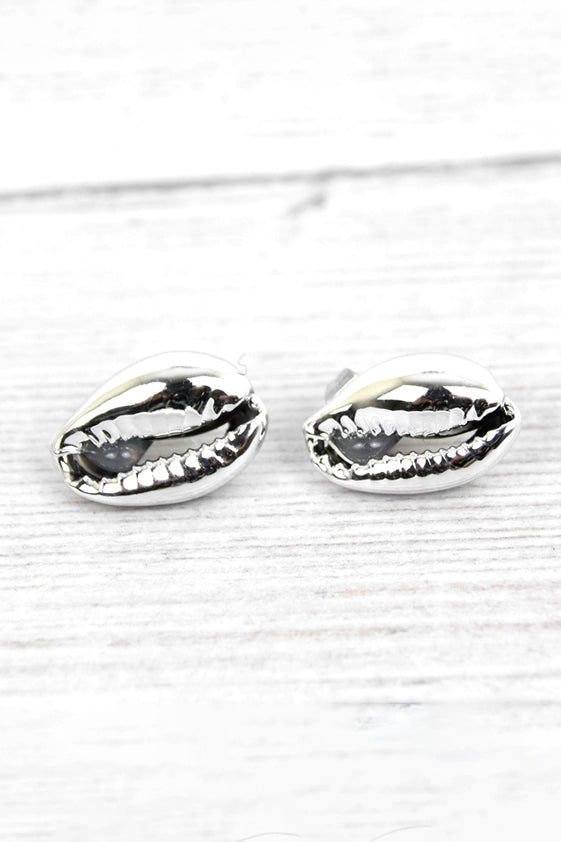 Shell earrings silver